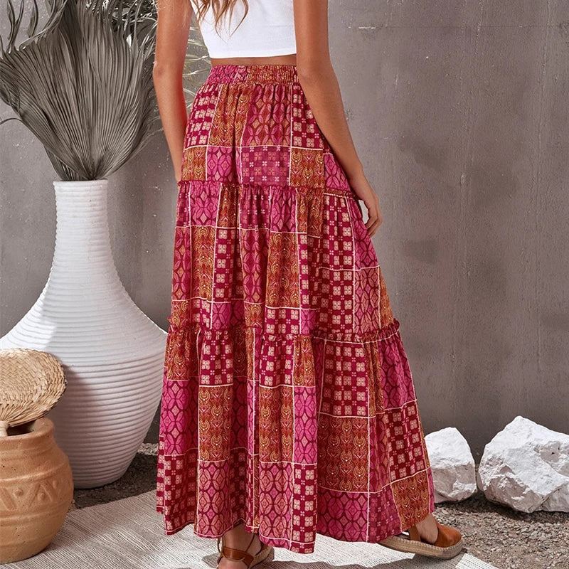 Long Boho Winter Skirt
