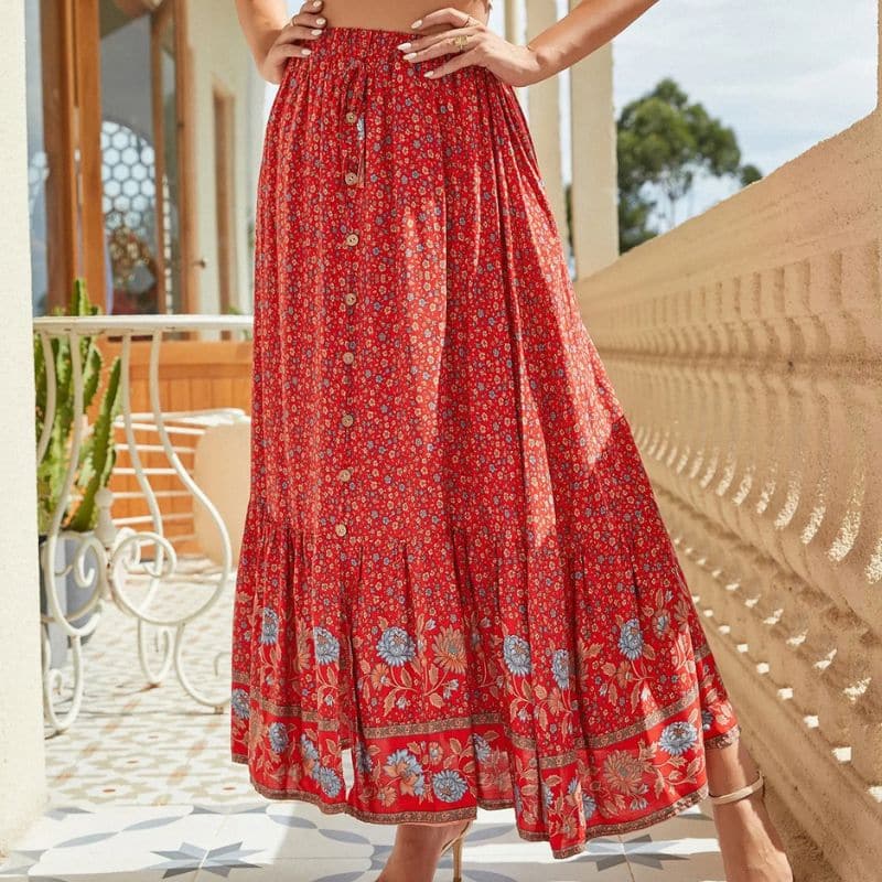 Boho Gauze Maxi Skirt