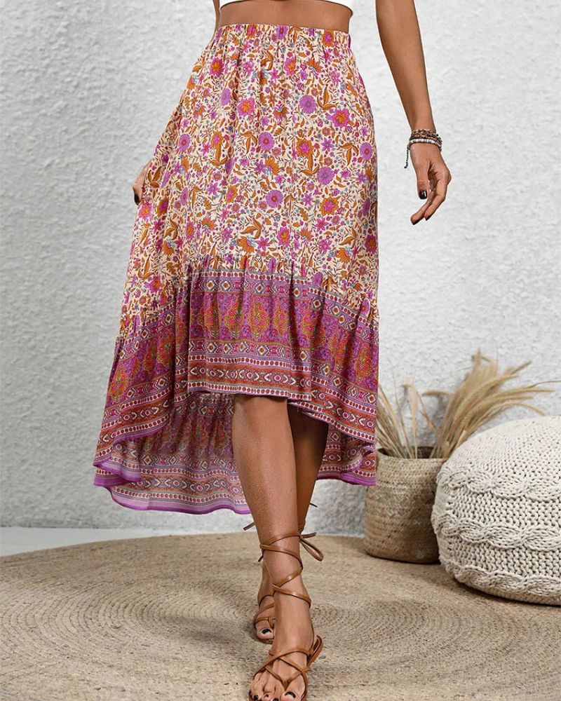 Purple Boho Skirt