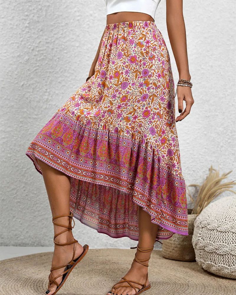 Purple Boho Skirt