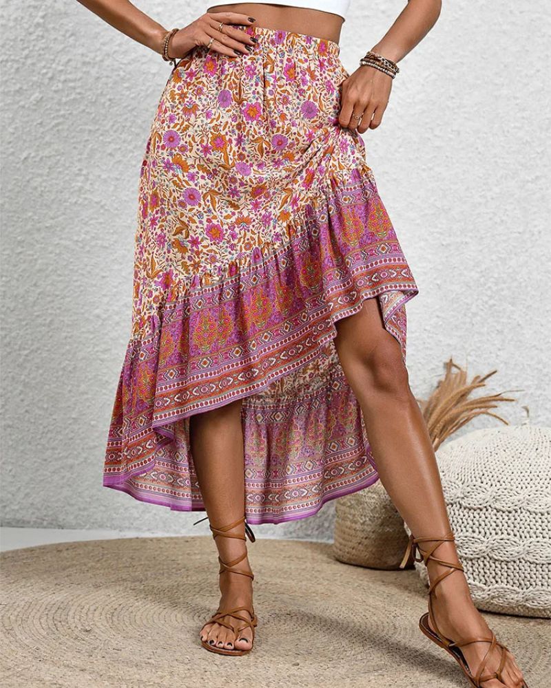 Purple Boho Skirt