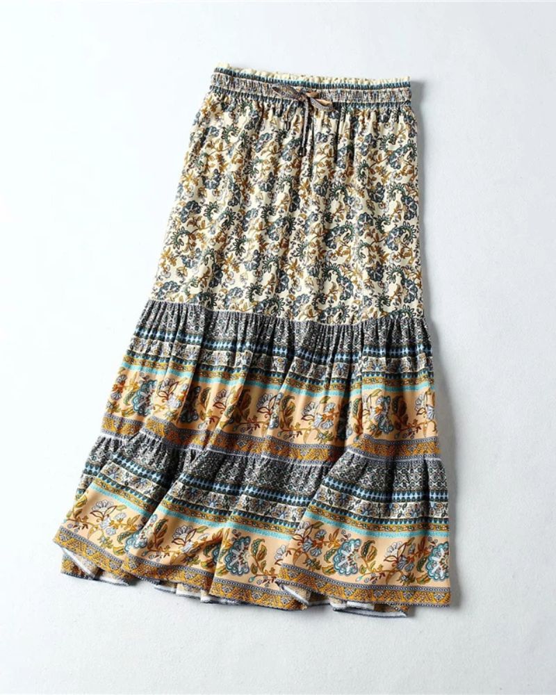 Vintage Boho Maxi Skirt
