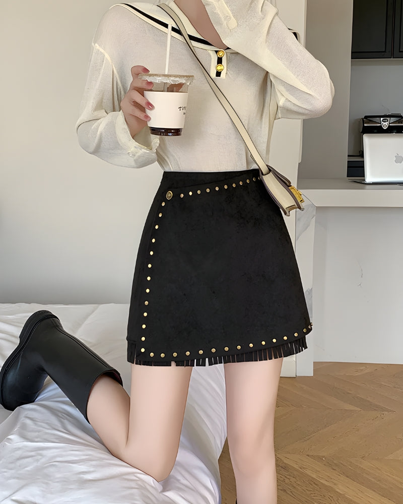 High Waisted Boho Skirt