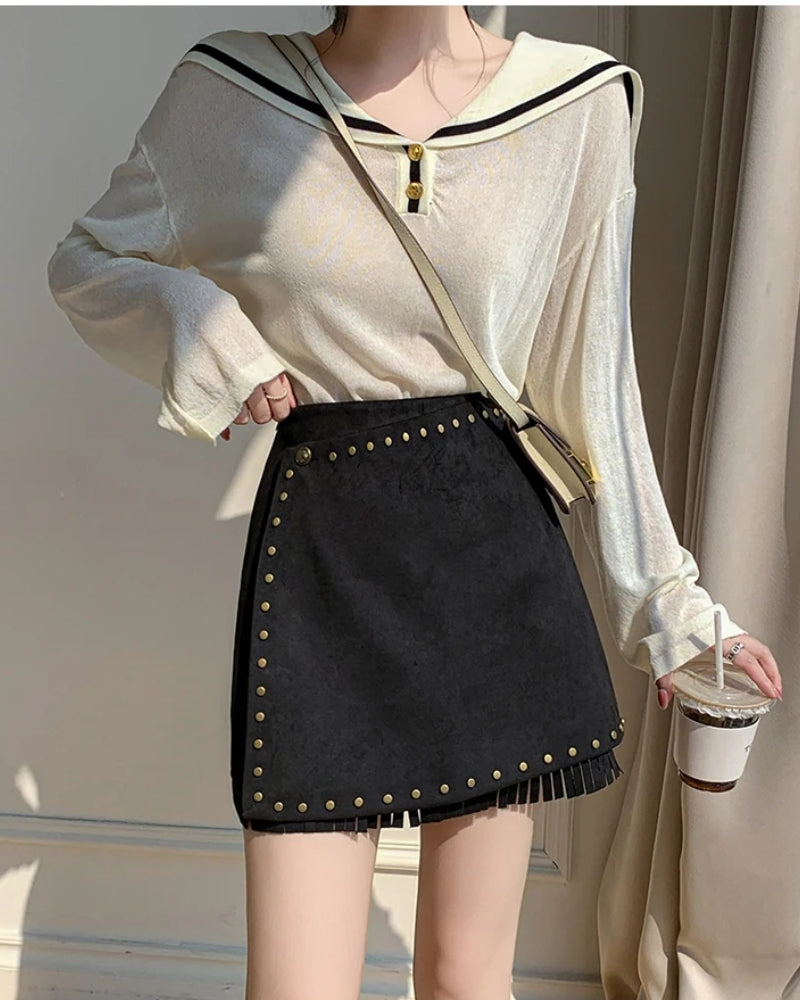 High Waisted Boho Skirt