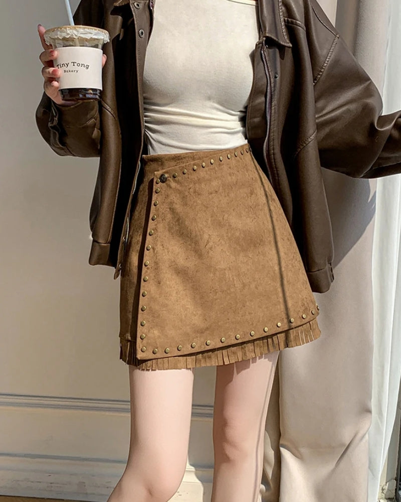 High Waisted Boho Skirt