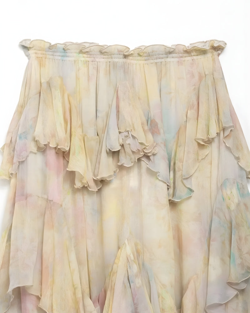 Boho Tiered Maxi Skirt