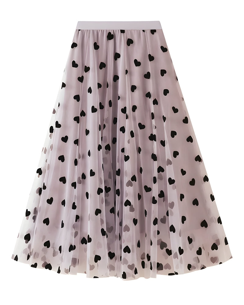 Boho Midi Skirt White