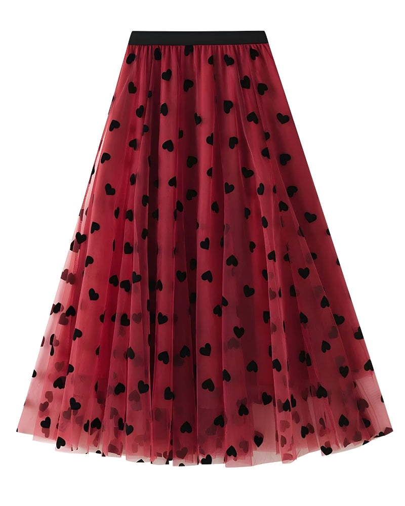 Boho Midi Skirt White