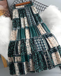 Green Boho Skirt