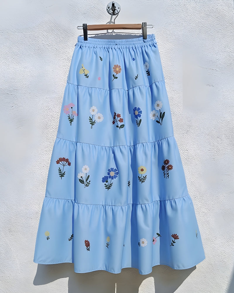 Boho Floral Skirt