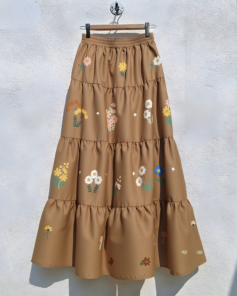 Boho Floral Skirt