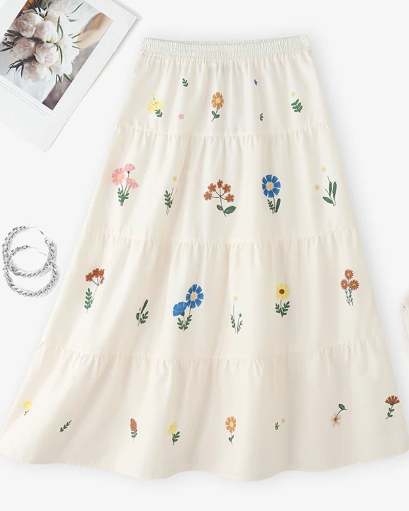 Boho Floral Skirt