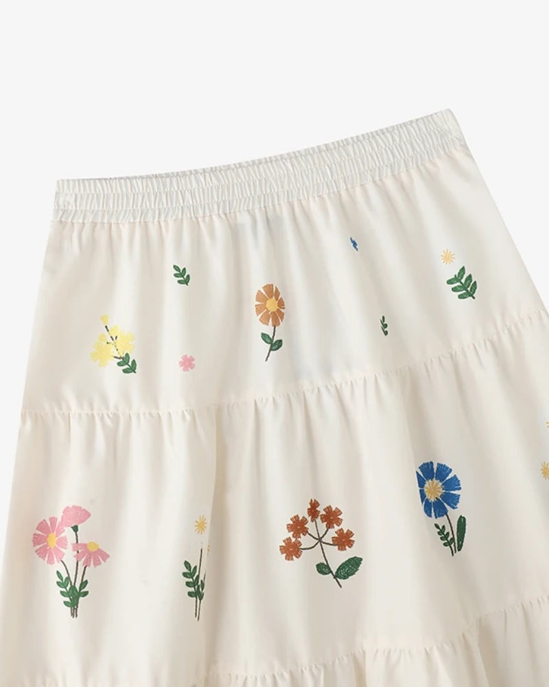 Boho Floral Skirt