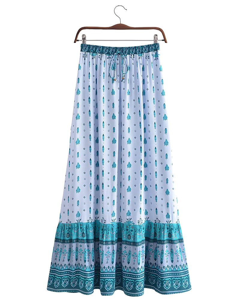 Blue Boho Skirt