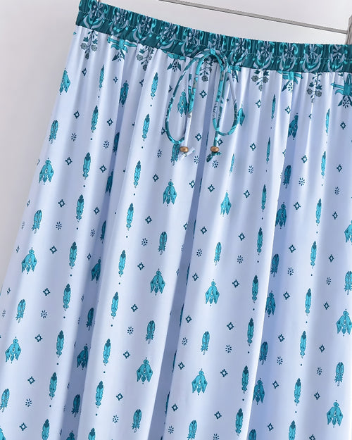 Blue Boho Skirt