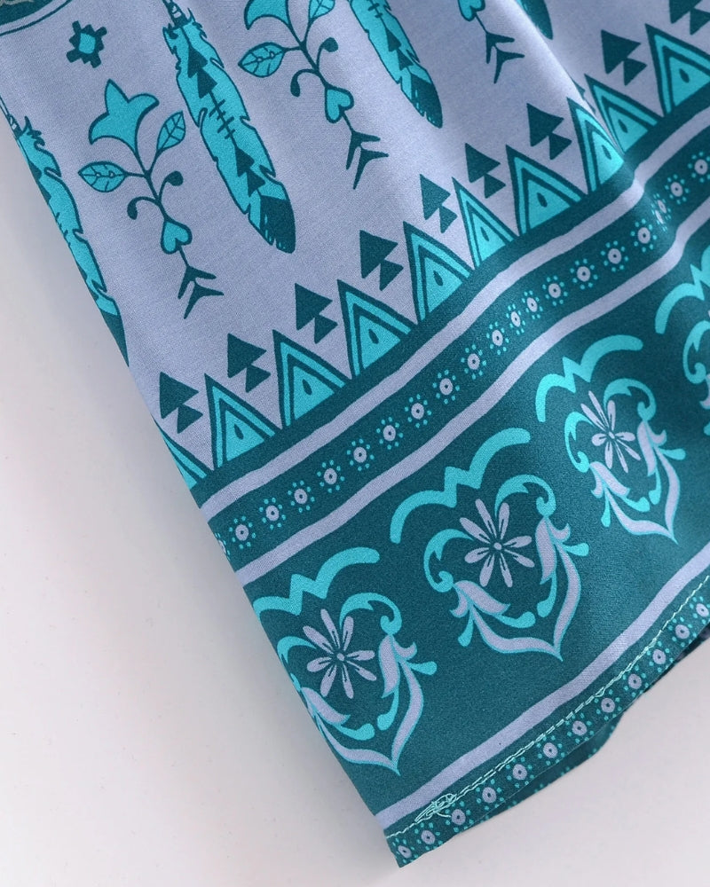 Blue Boho Skirt