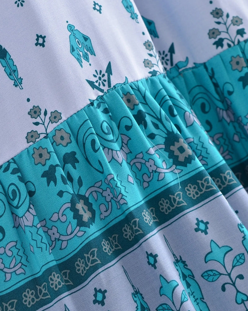 Blue Boho Skirt