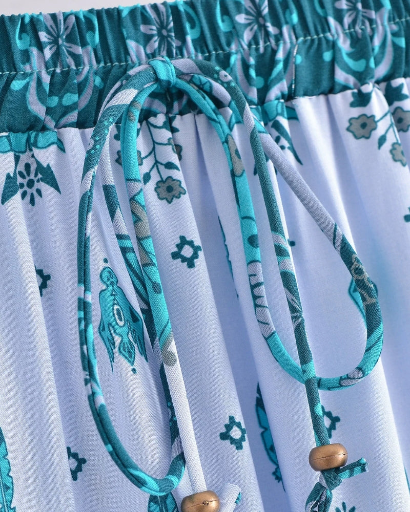 Blue Boho Skirt