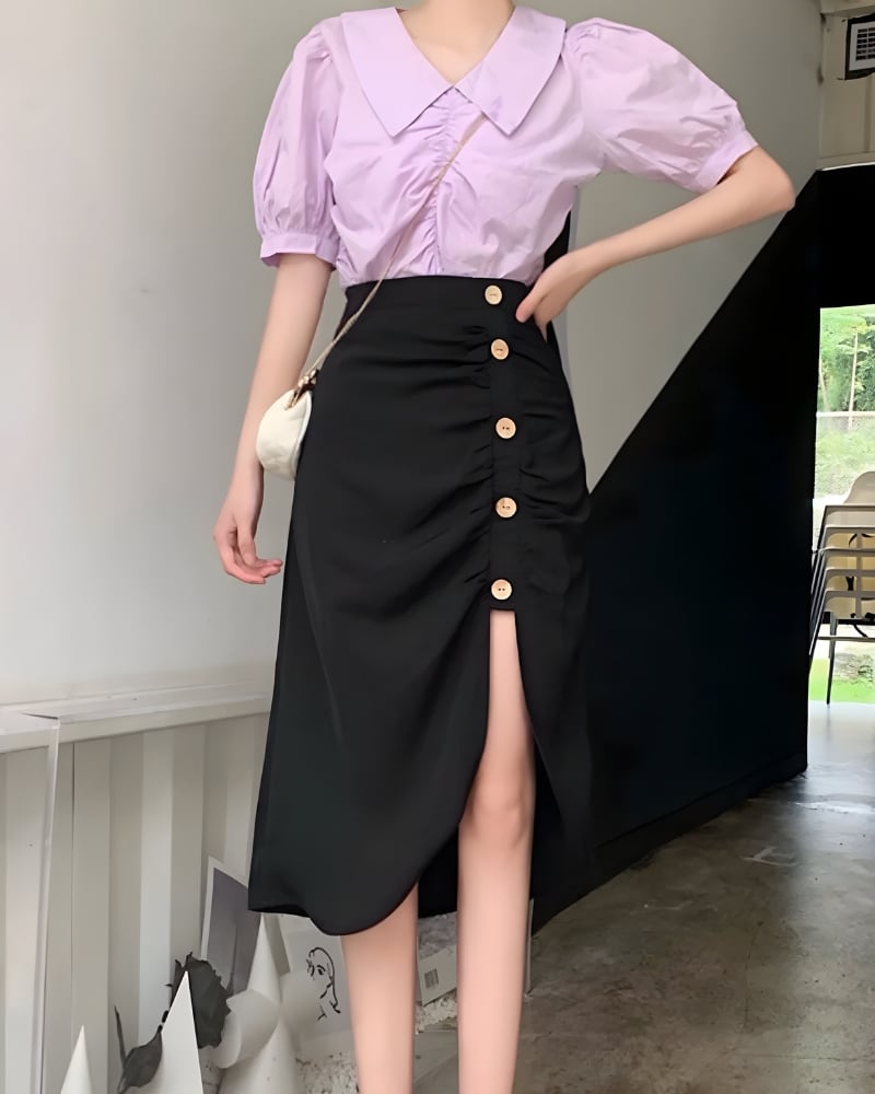 Black Boho Skirt