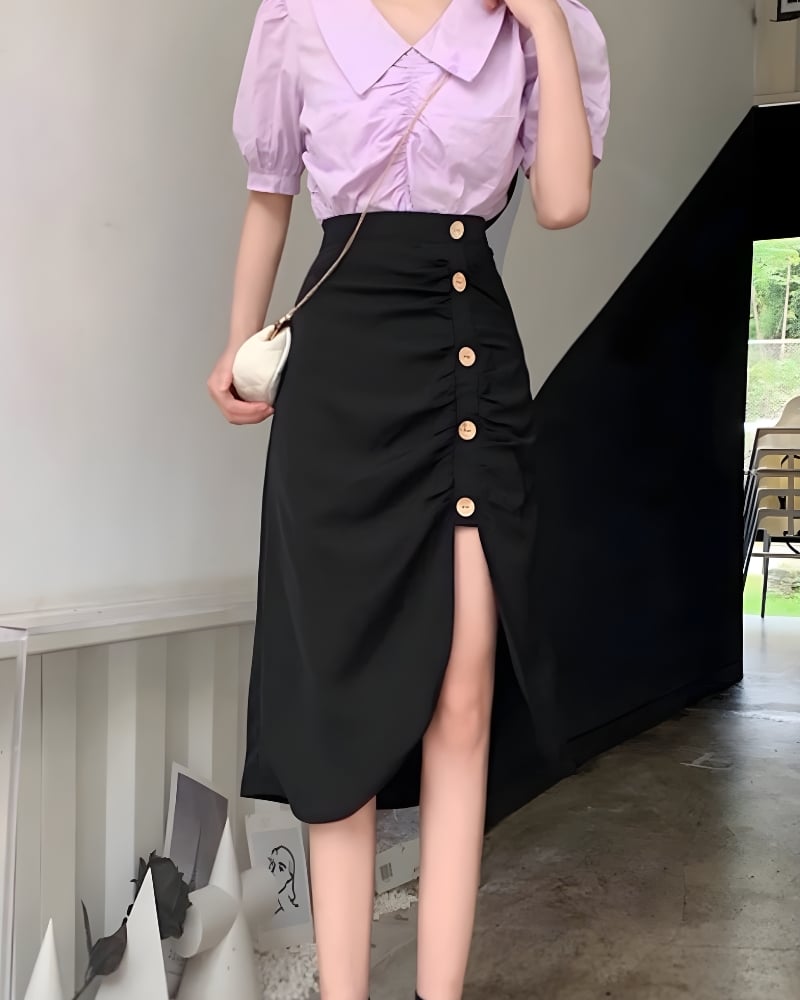Black Boho Skirt