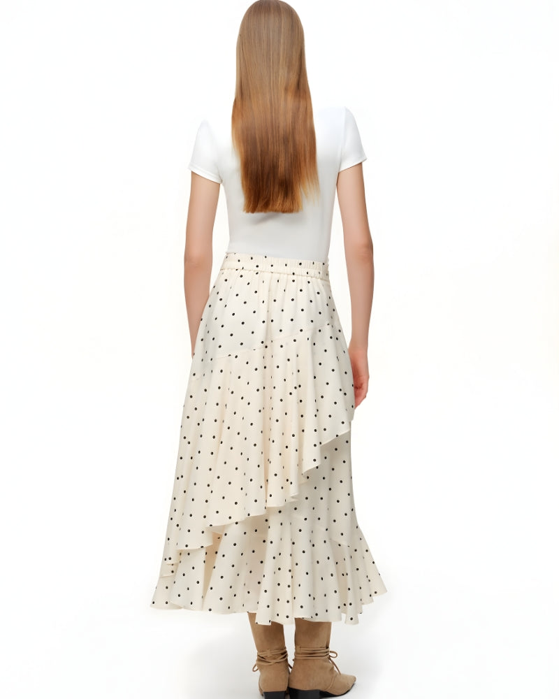 Ruffle Boho Black Skirt