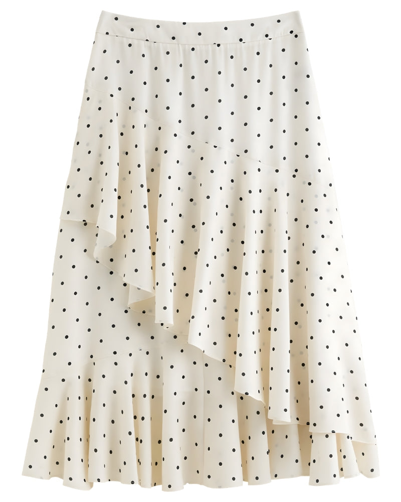 Ruffle Boho Black Skirt