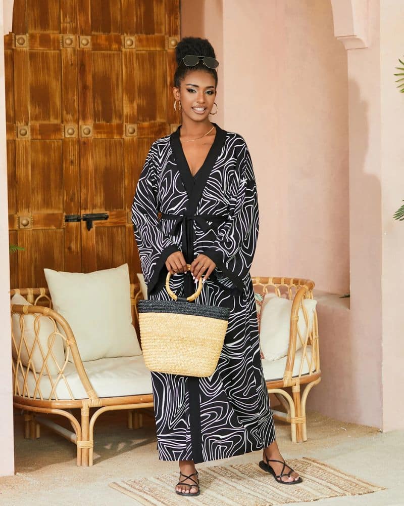 Black Duster Kimono