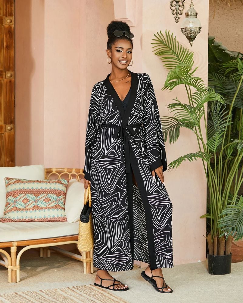 Black Duster Kimono