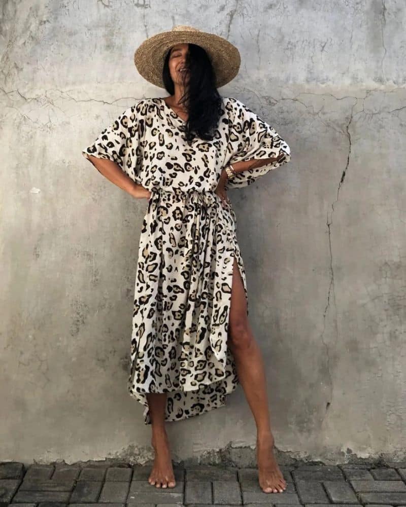 Beige Flowy Dress