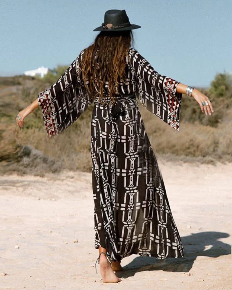 Bell Sleeve Maxi Dress Black