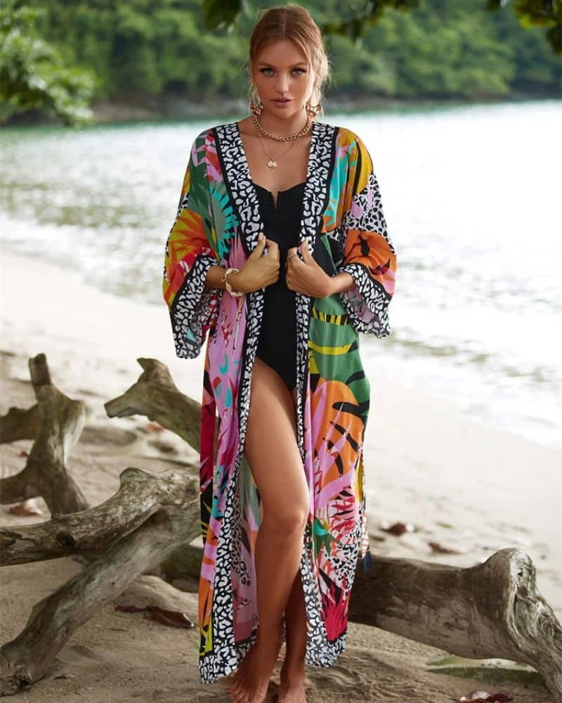 Leopard Print Kimono