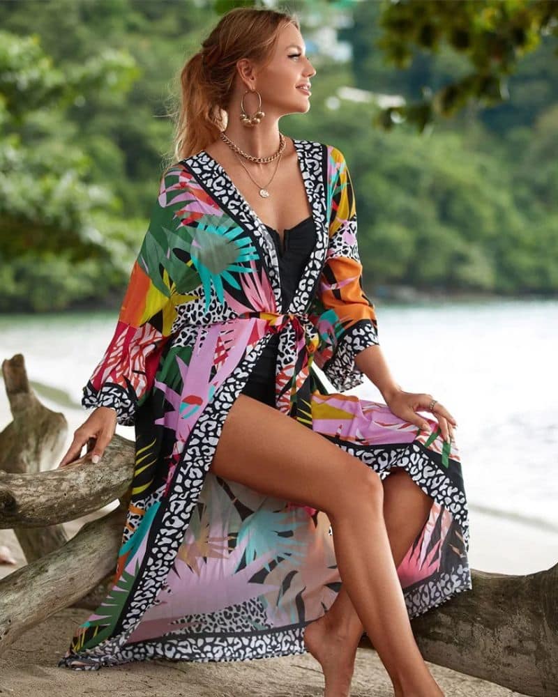 Leopard Print Kimono