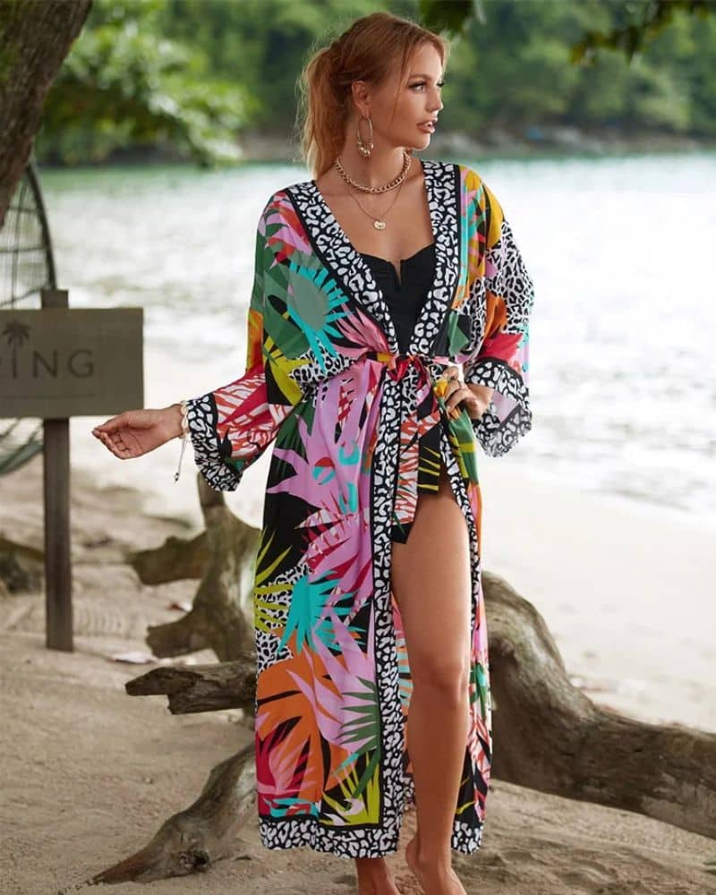 Leopard Print Kimono