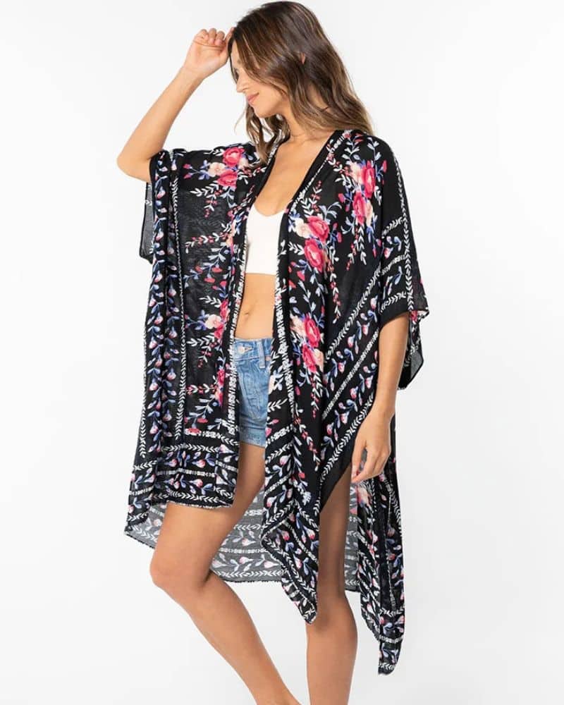 Pink Floral Kimono