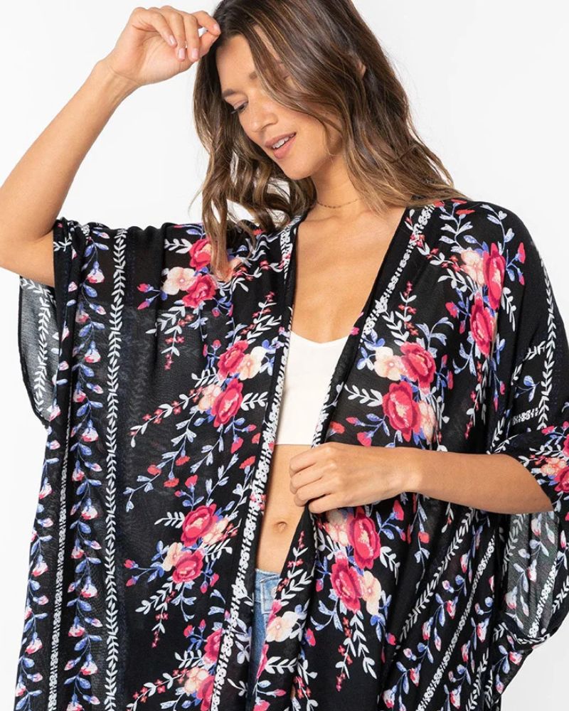 Pink Floral Kimono