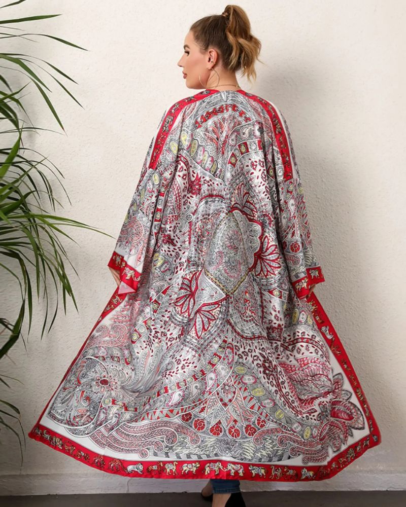 Red and White Kimono