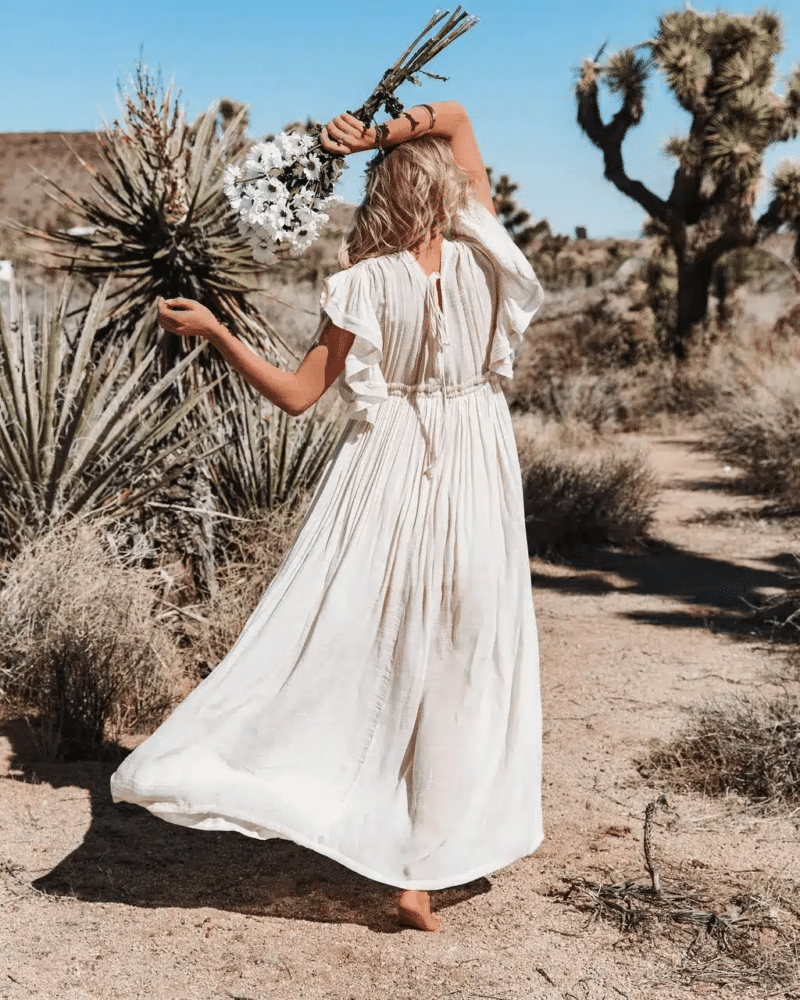 Ivory Boho Maxi Dress