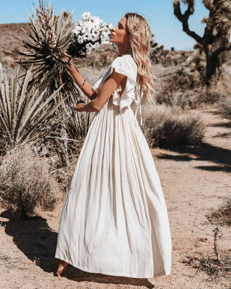 Ivory Boho Maxi Dress