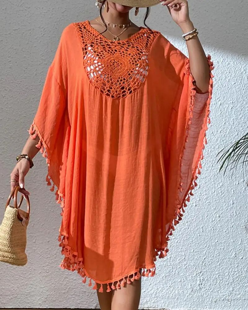 Orange Crochet Dress