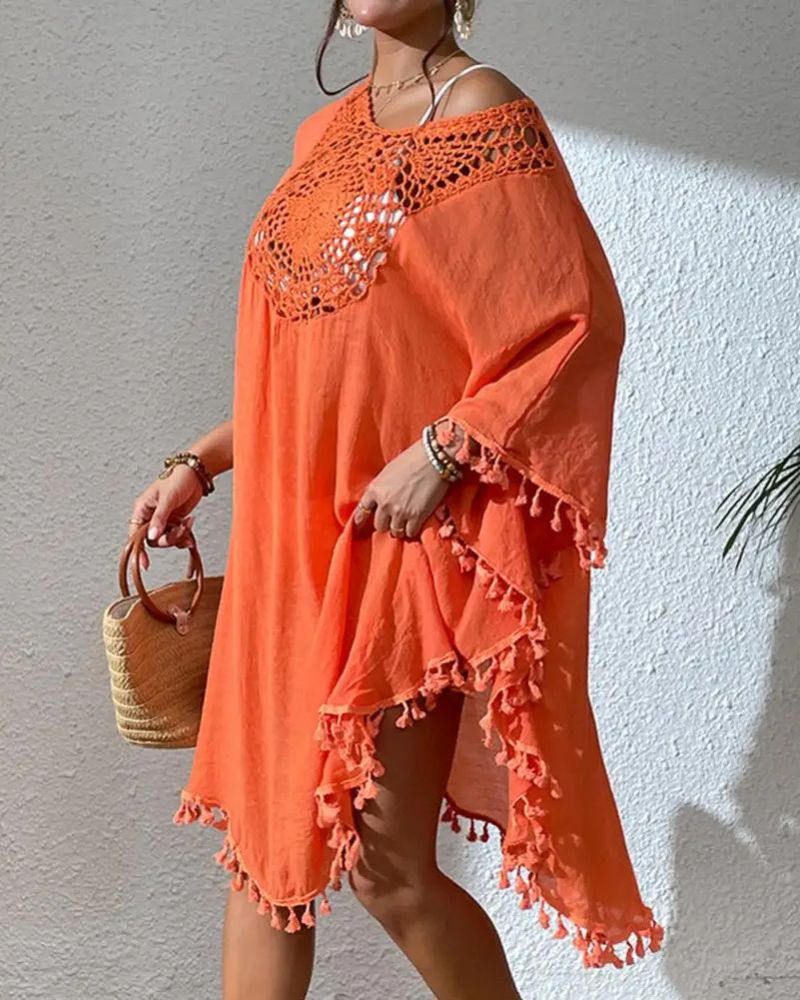 Orange Crochet Dress