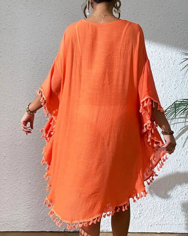 Orange Crochet Dress