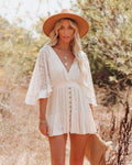 Cream Lace Boho Dress