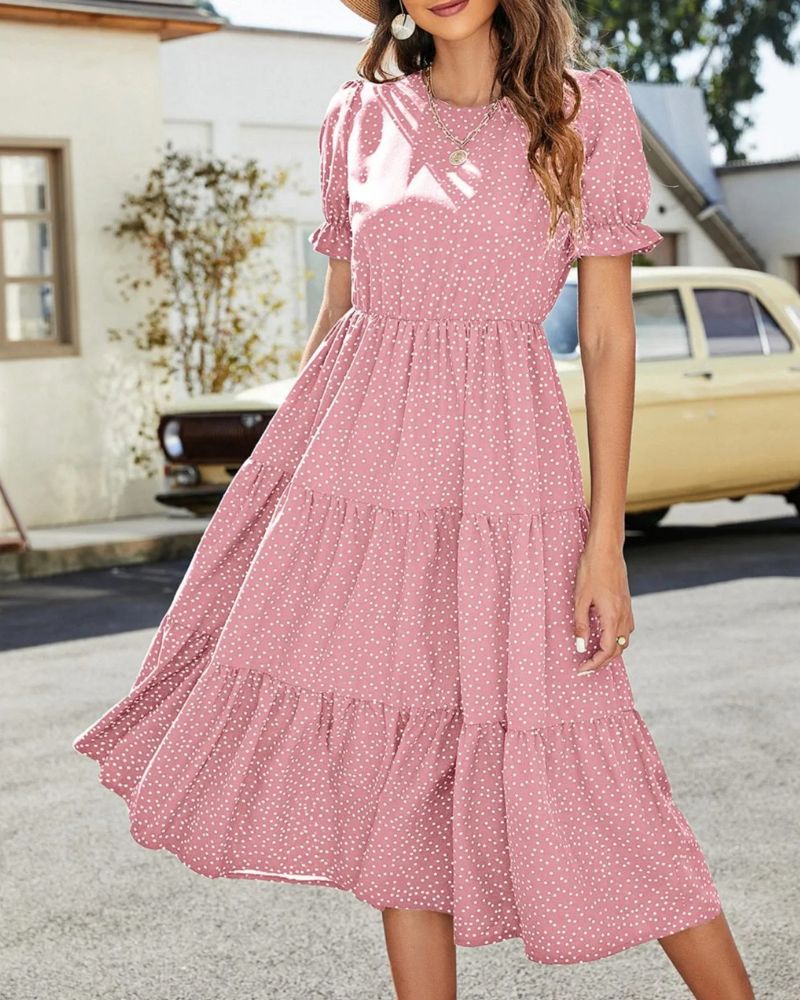 Casual Summer Flowy Midi Dress