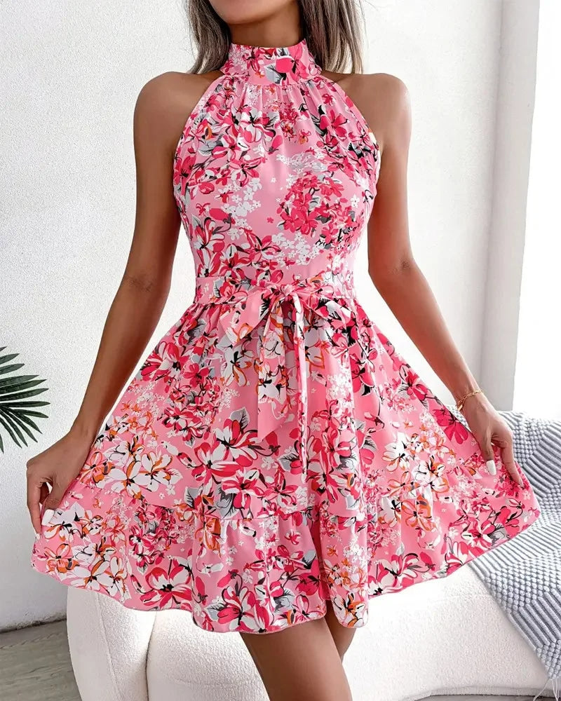 Boho Floral Mini Dress