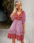 Puff Sleeve Tiered Dress