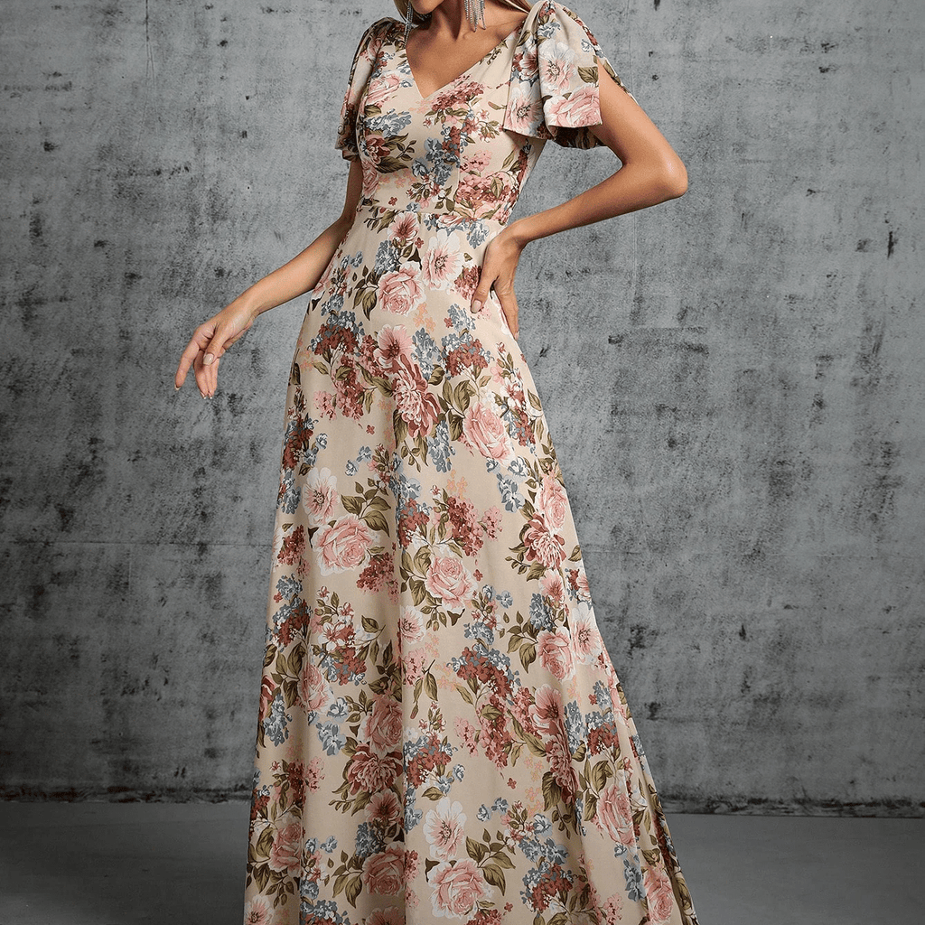 Flowy Floral Gown
