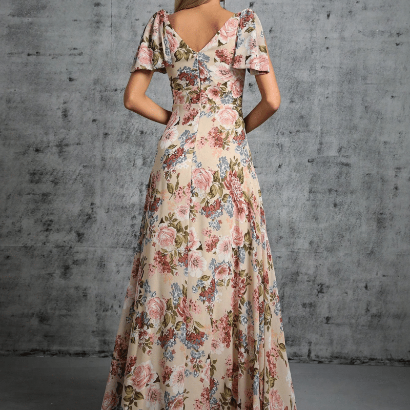 Flowy Floral Gown