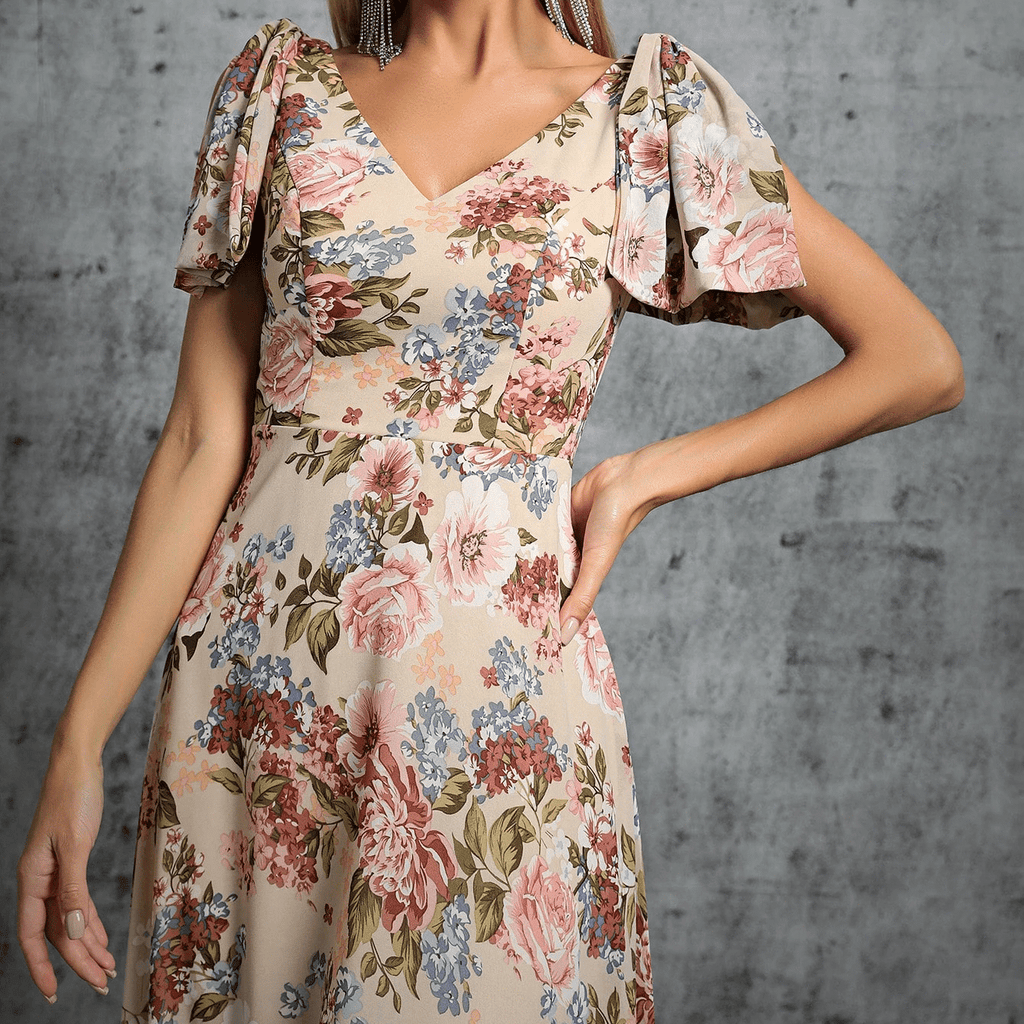 Flowy Floral Gown