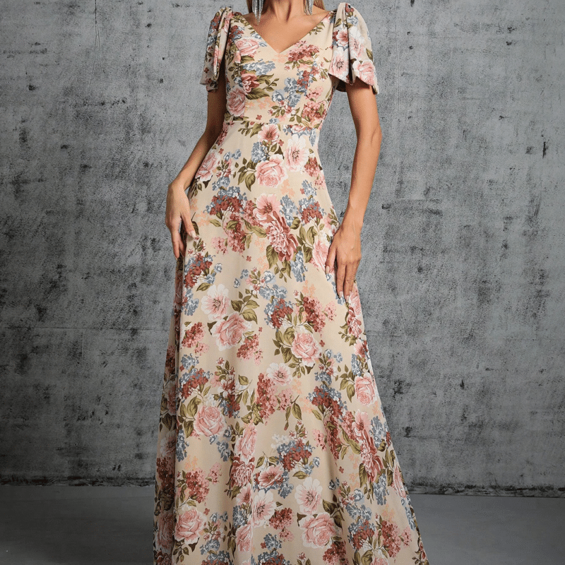 Flowy Floral Gown