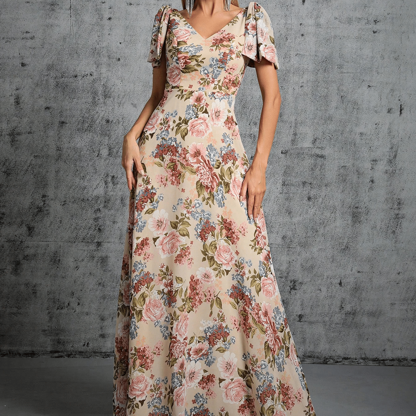 Flowy Floral Gown